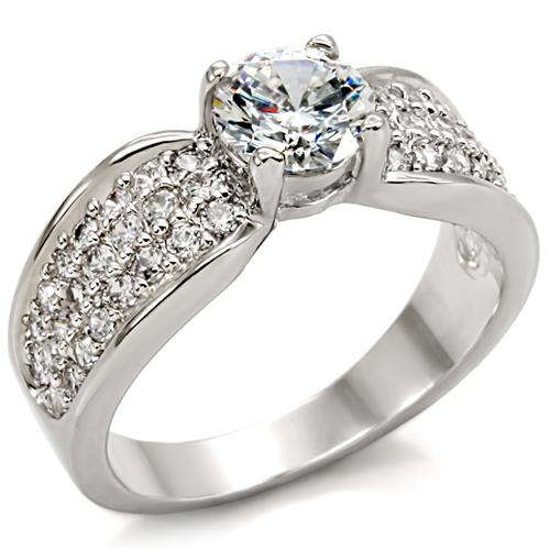 2.42CT CZ SOLITAIRE PLUS RING-4 sizes